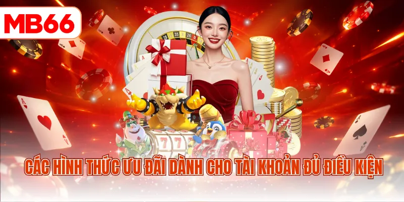 Các hình thức ưu đãi dành cho tài khoản đủ điều kiện