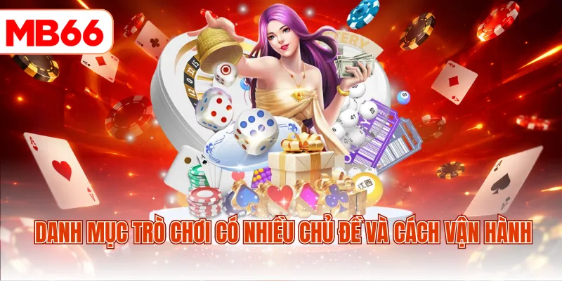 Danh mục trò chơi có nhiều chủ đề và cách vận hành