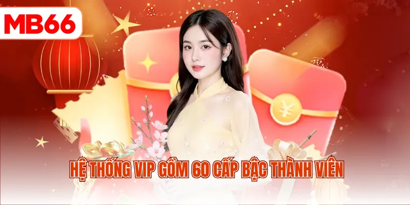 Hệ thống VIP gồm 60 cấp bậc thành viên