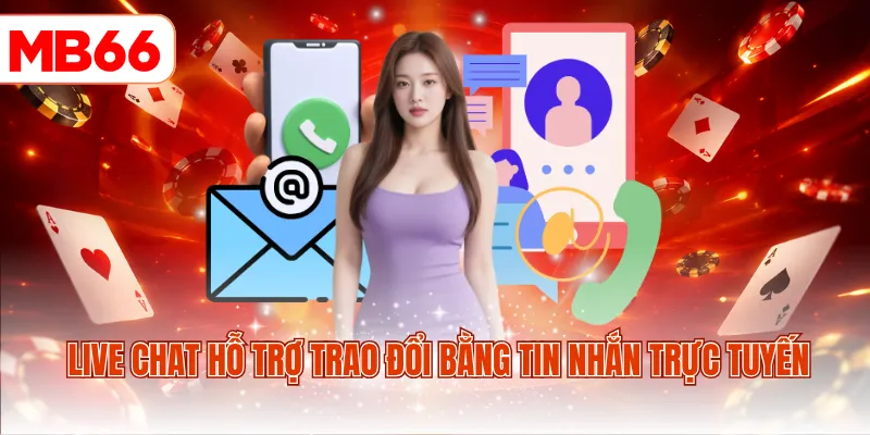 Live chat hỗ trợ trao đổi bằng tin nhắn trực tuyến