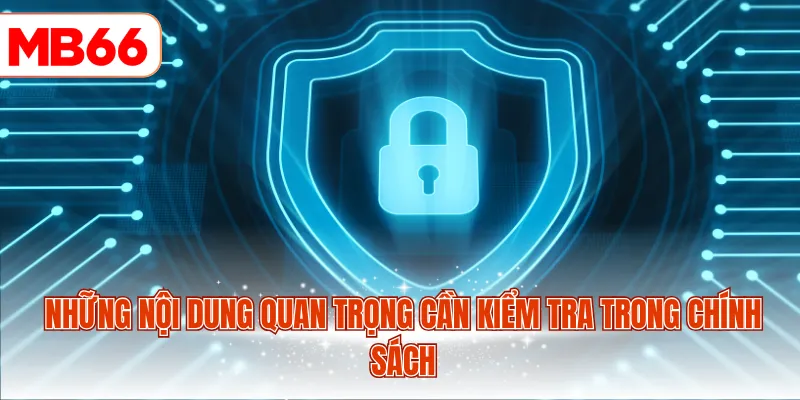 Những nội dung quan trọng cần kiểm tra trong chính sách